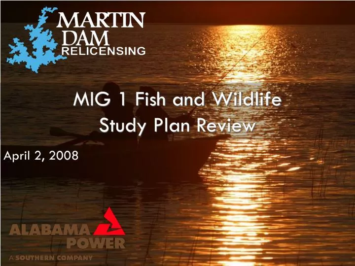 mig 1 fish and wildlife study plan review