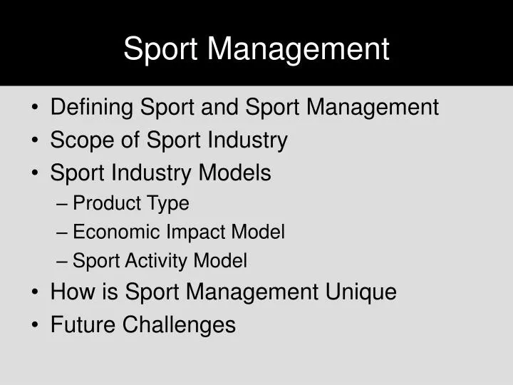 sport management