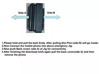 1.Please hold and pull the both Ends. After pulling this Pins (side-B) will go inside.