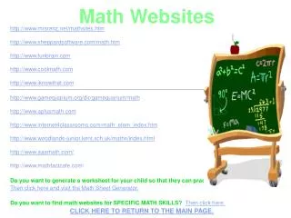 Math Websites