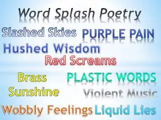 Word Splash Poetry
