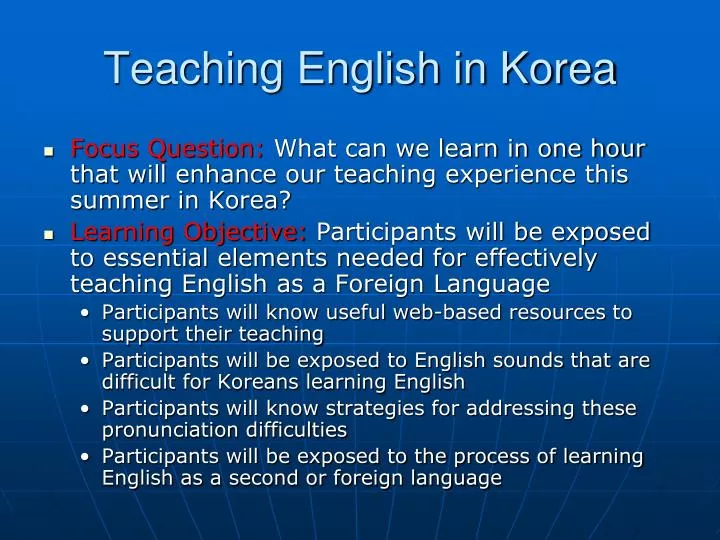 teaching english in korea