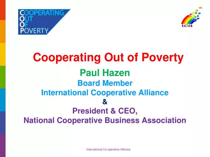 cooperating out of poverty