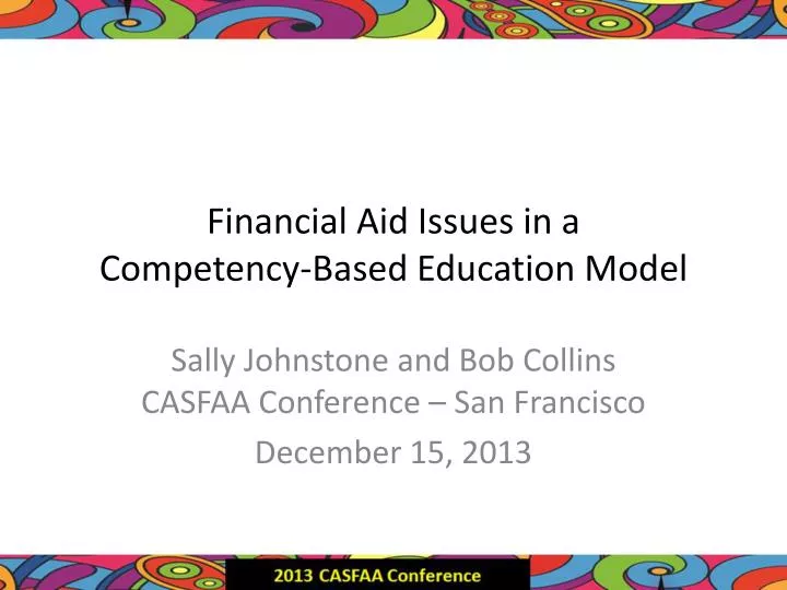 financial aid issues in a competency based education model