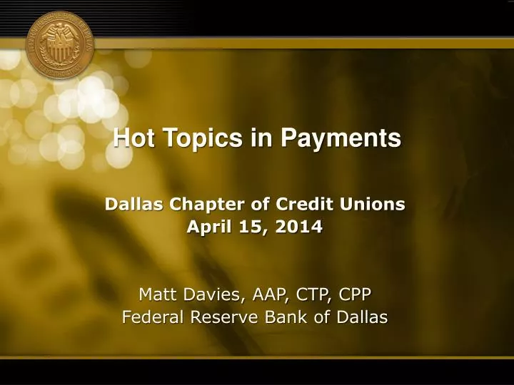 hot topics in payments