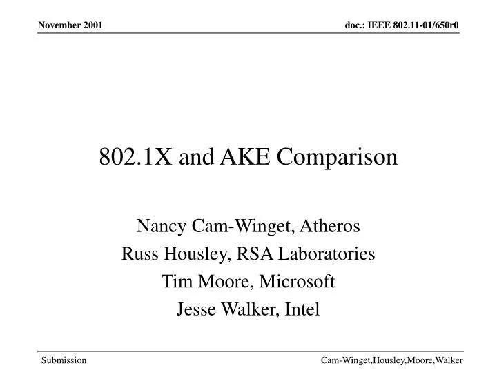802 1x and ake comparison