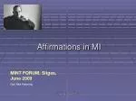 Affirmations in MI - slide 1