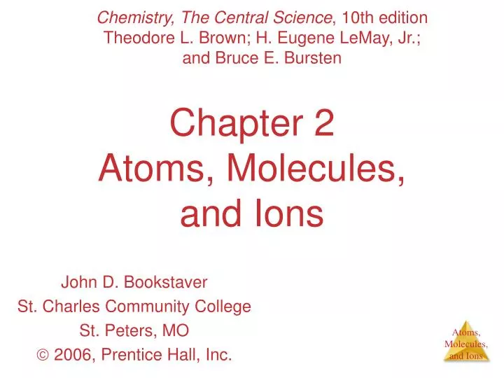 chapter 2 atoms molecules and ions