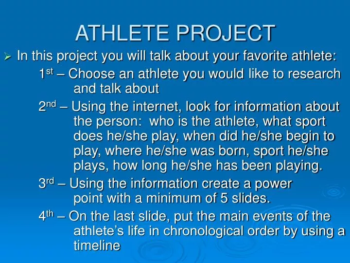 athlete project