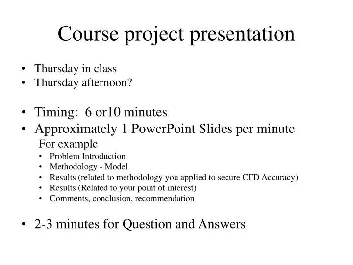 Course project presentation