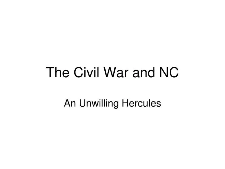 the civil war and nc