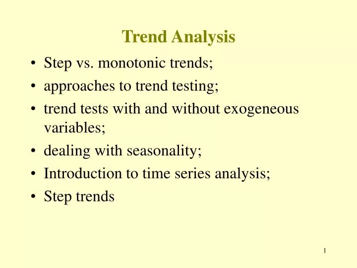 trend analysis