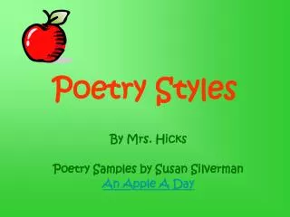 Poetry Styles