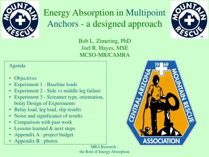 energy absorption in multipoint anchors a designed approach