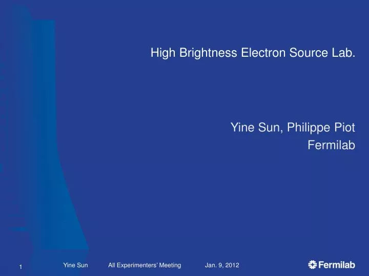 high brightness electron source lab