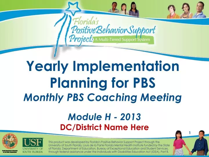 yearly implementation planning for pbs monthly pbs coaching meeting