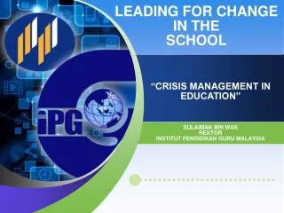LEADING FOR CHANGE IN THE SCHOOL