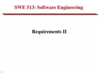 S WE 51 3 : Software Engineering
