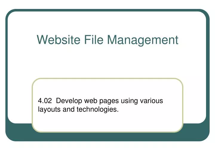 website file management