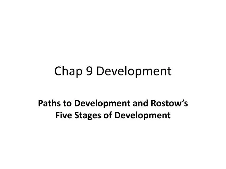 chap 9 development