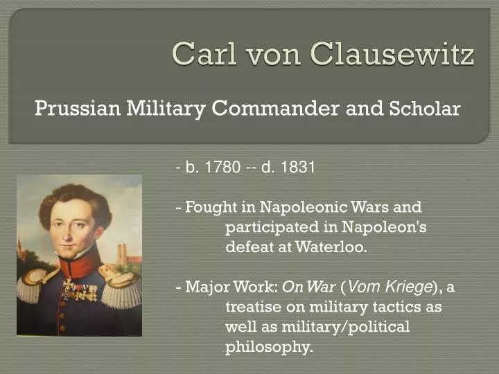 carl von clausewitz