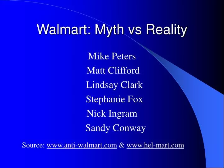 walmart myth vs reality