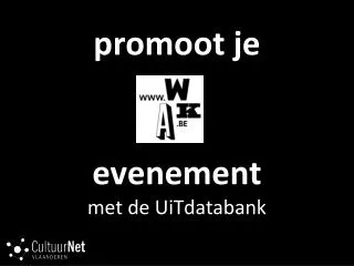 promoot je evenement met de UiTdatabank