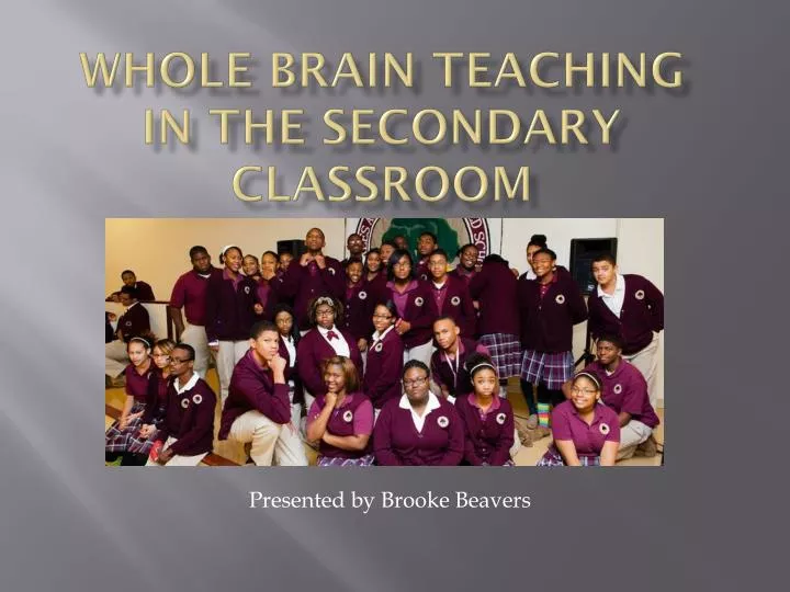 whole brain teaching in the secondary classroom
