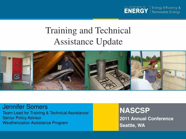 training and technical assistance update