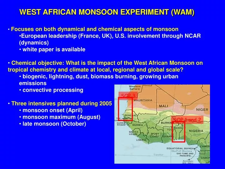 west african monsoon experiment wam