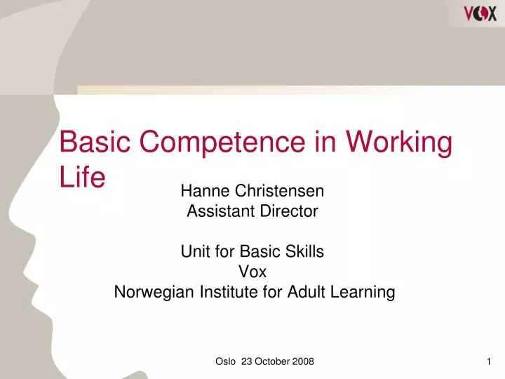 basic competence in working life