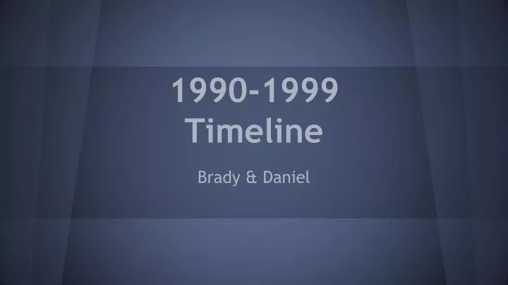 1990 1999 timeline