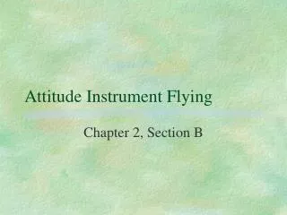 Attitude Instrument Flying