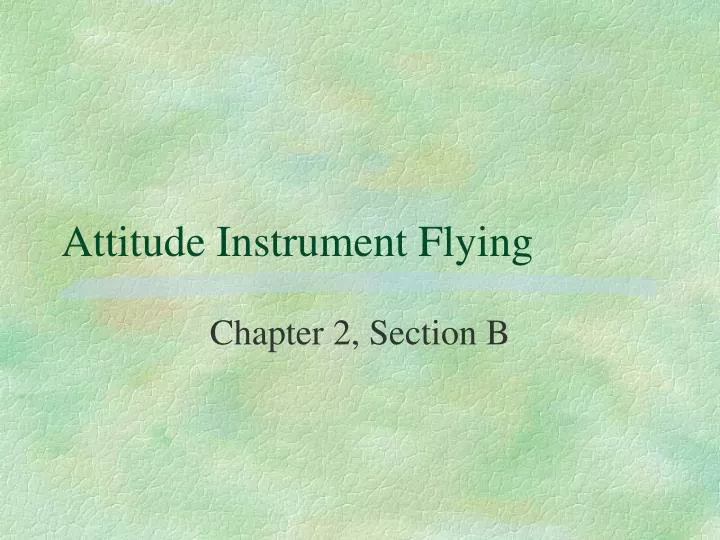 attitude instrument flying