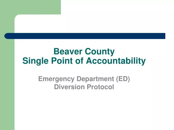 beaver county single point of accountability
