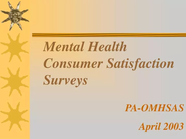 mental health consumer satisfaction surveys