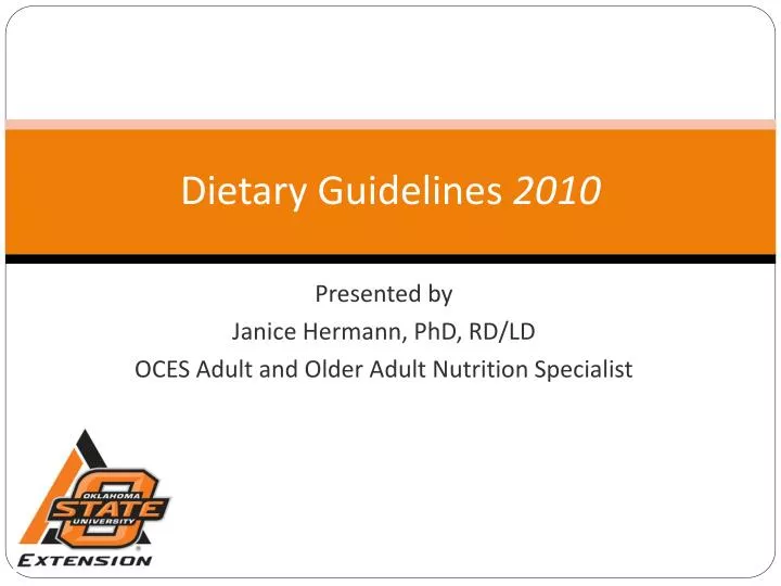 dietary guidelines 2010