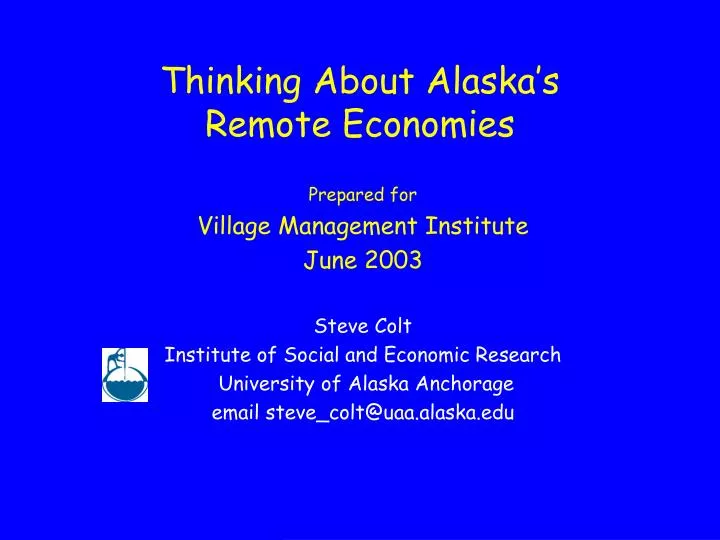 thinking about alaska s remote economies