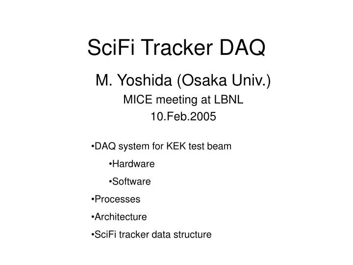 scifi tracker daq