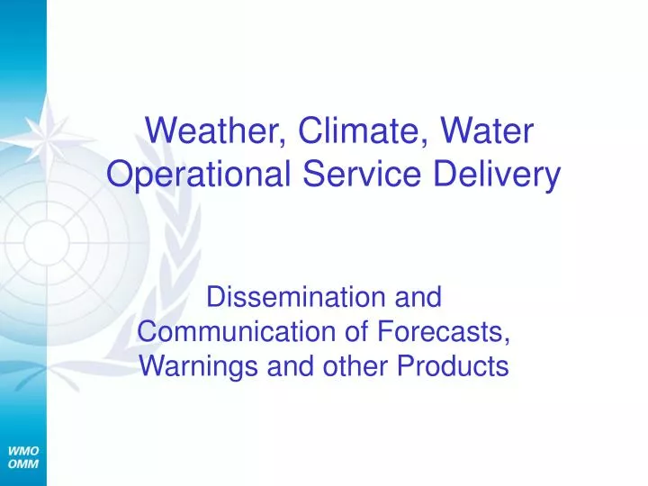 weather climate water operational service delivery