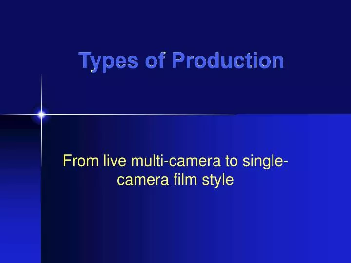 types of production
