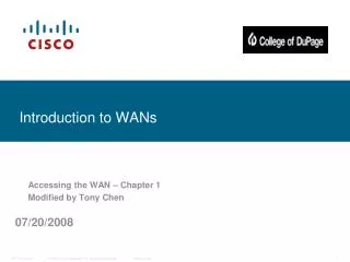 Introduction to WANs