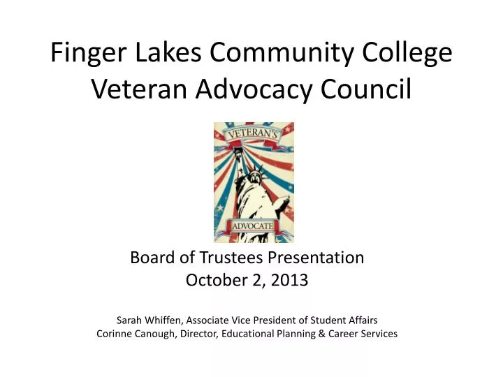 finger lakes community college veteran advocacy council