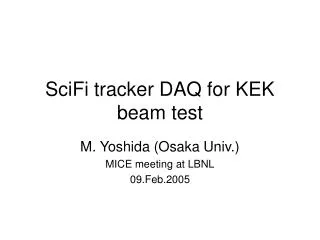 SciFi tracker DAQ for KEK beam test