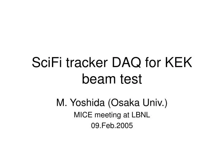 scifi tracker daq for kek beam test