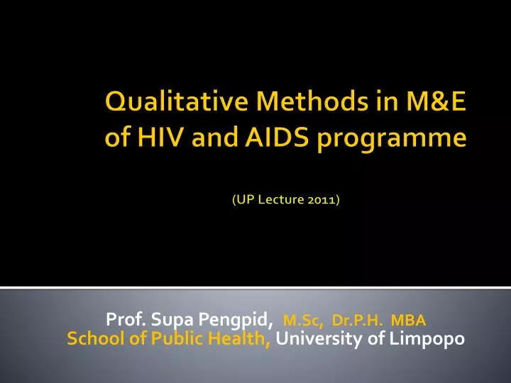 prof supa pengpid m sc dr p h mba school of public health university of limpopo