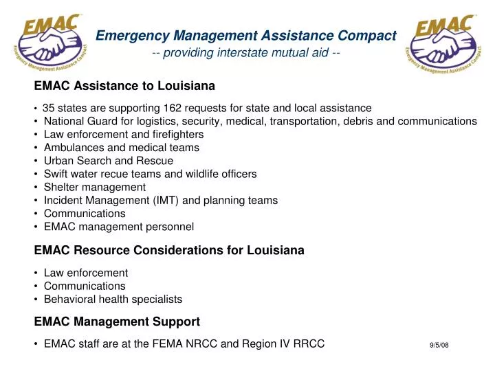 emergency management assistance compact providing interstate mutual aid