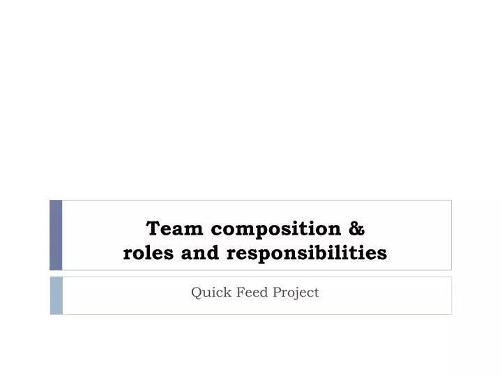 team composition roles and responsibilities