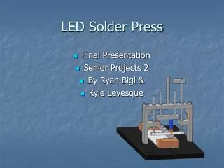 LED Solder Press