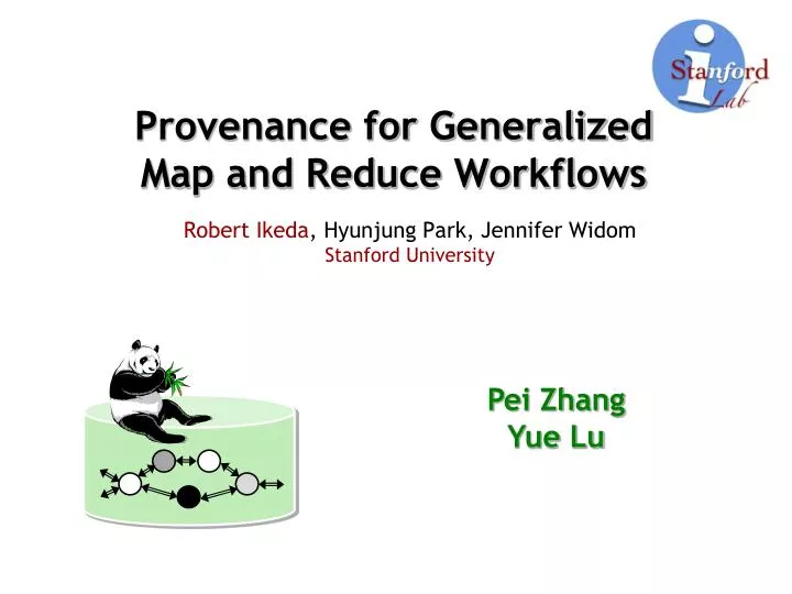 provenance for generalized map and reduce workflows